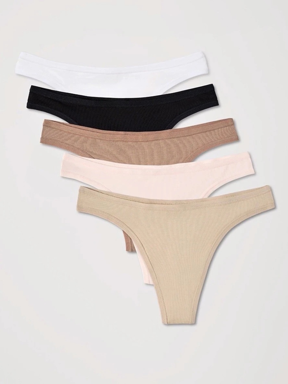 Organic Everyday Classic Fit Thong 5 pack NWT